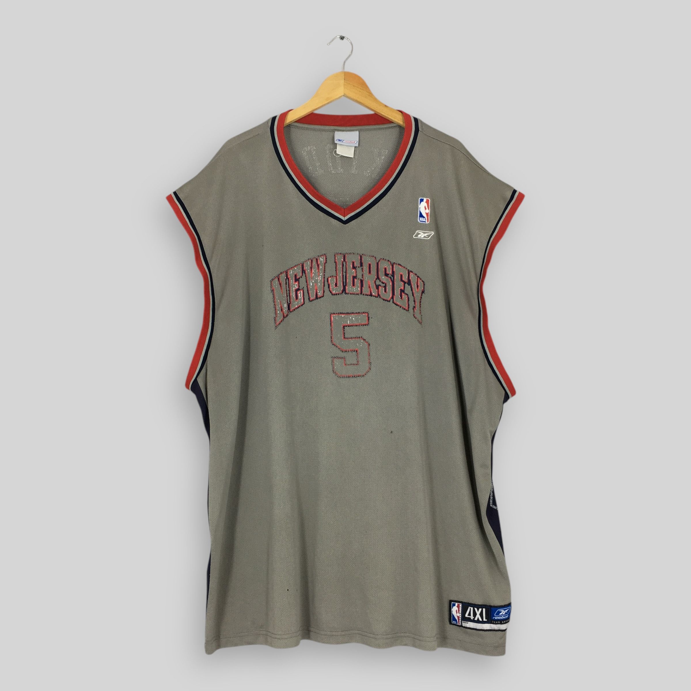 NBA × Nike × Vintage Vintage New Jersey Nets Basketball NBA Jersey 4XLarge Size US XXL / EU 58 / 5 - 1 Thumbnail