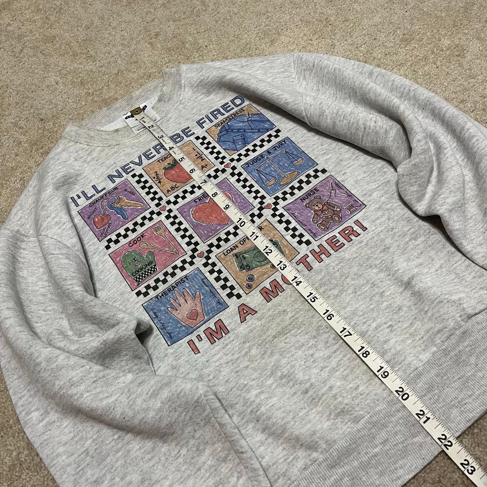 Jerzees Vintage ‘I’ll Never be Fired, I’m a Mother’ Funny Crewneck Size S / US 4 / IT 40 - 5 Thumbnail