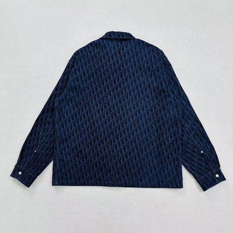 Dior Dior Velvet Logo Jacket in Navy Blue-2506 Size US L / EU 52-54 / 3 - 2 Thumbnail