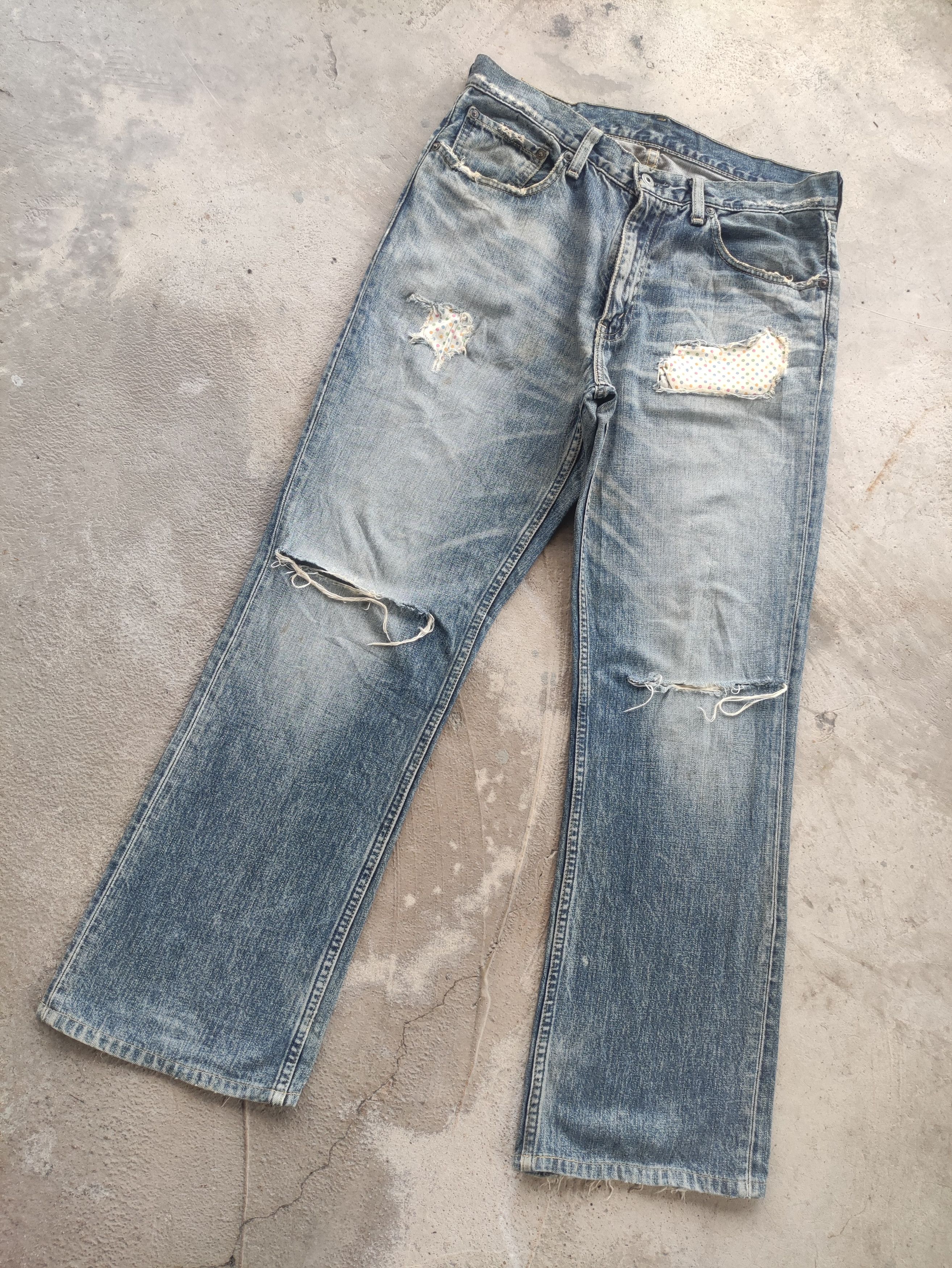 Levi's Vintage Levis Japan Jean Distressed Faded Denim Size US 34 / EU 50 - 2 Thumbnail