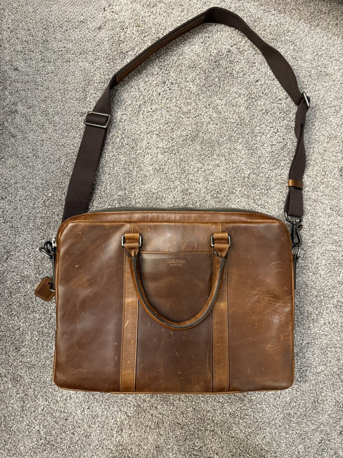 Shinola Mens Leather Laptop Case Size ONE SIZE - 1 Thumbnail