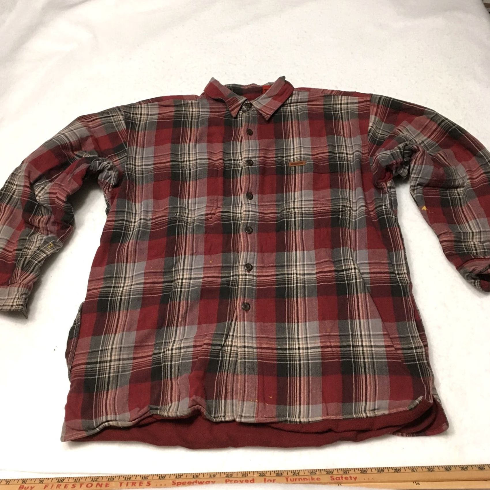 Vintage VINTAGE Wolverine Heavy Flannel Button-Down Shirt Jacket Shacket Pockets Brown Mens LG Size US L / EU 52-54 / 3 - 2 Thumbnail