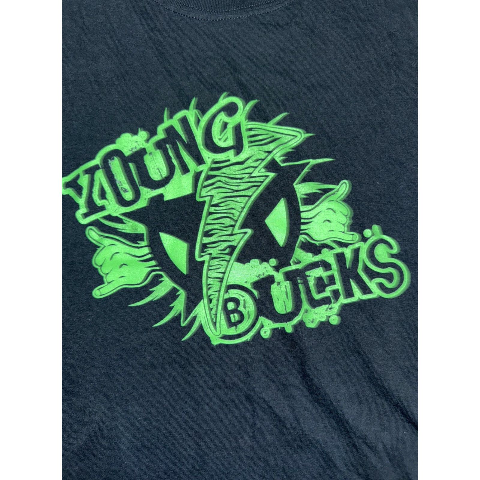 Vintage VINTAGE Young Bucks AEW Wrestling T-Shirt XXL Black 24x29 Graphic Print Crew Neck Short Sleeve Cotton Mens Bullets Club Retro 90s Wrestling Mens Size US XXL / EU 58 / 5 - 2 Thumbnail