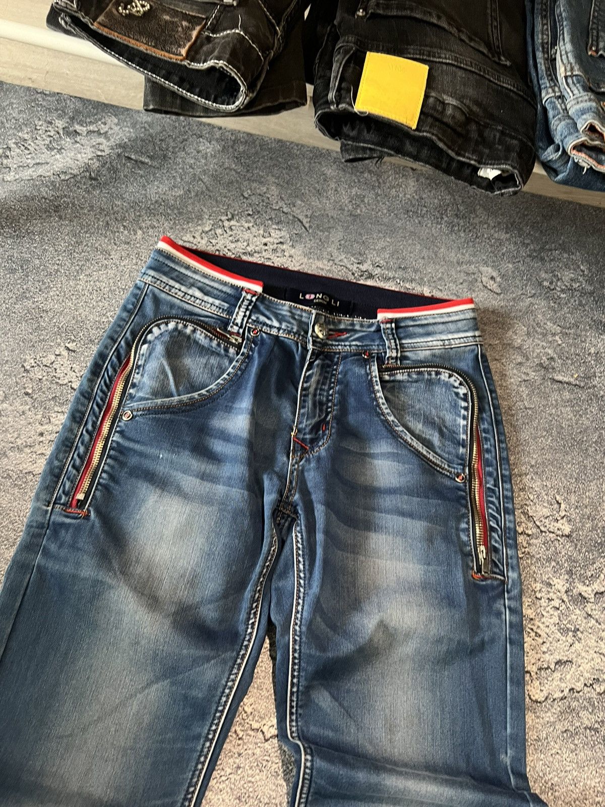 Vintage Archival Glamour Zipper Distressed Jeans Y2K Retro Size US 30 / EU 46 - 2 Thumbnail
