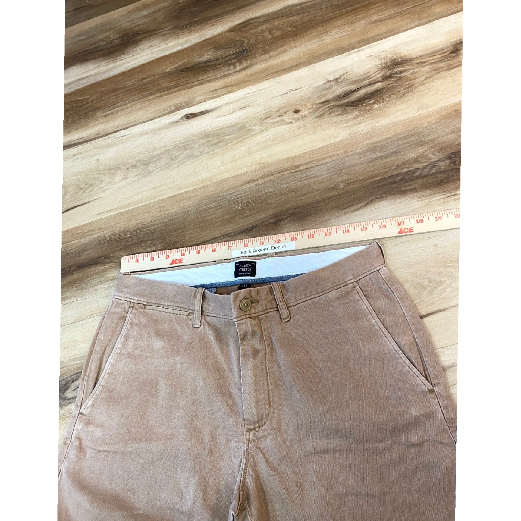 J.Crew J. Crew Chino Pants Mens 31x32 Slim Fit Tan Cotton Blend Flat Front Stretch Pockets Casual Workwear Size US 31 - 3 Thumbnail