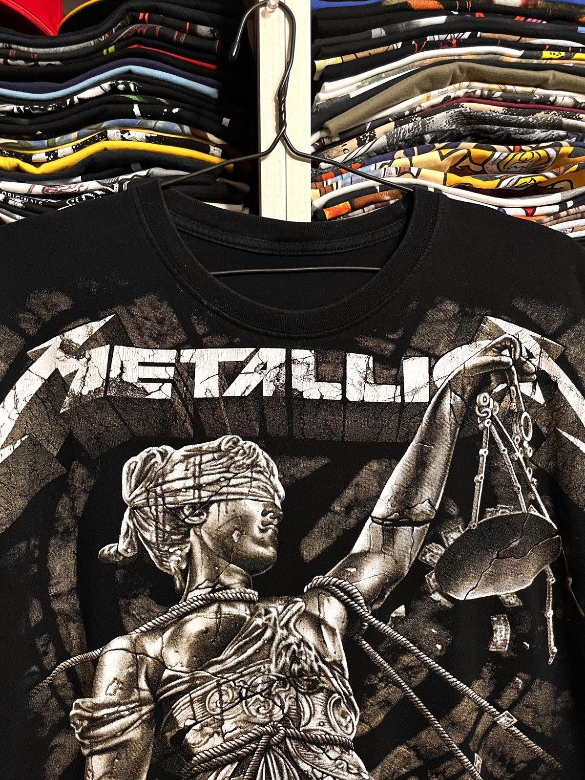 Band Tees Vintage Y2K Metallica And Justice For All Over Print T-Shirt Size US L / EU 52-54 / 3 - 6 Thumbnail