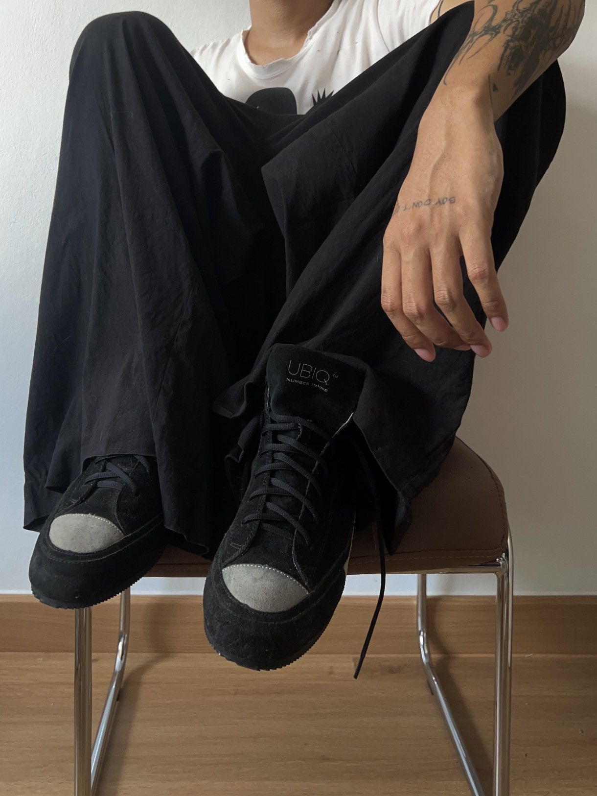 Takahiromiyashita The Soloist. AW2013 Number(N)ine x UBIQ High-Top Suede Sneakers Size US 10 / EU 43 - 1 Thumbnail