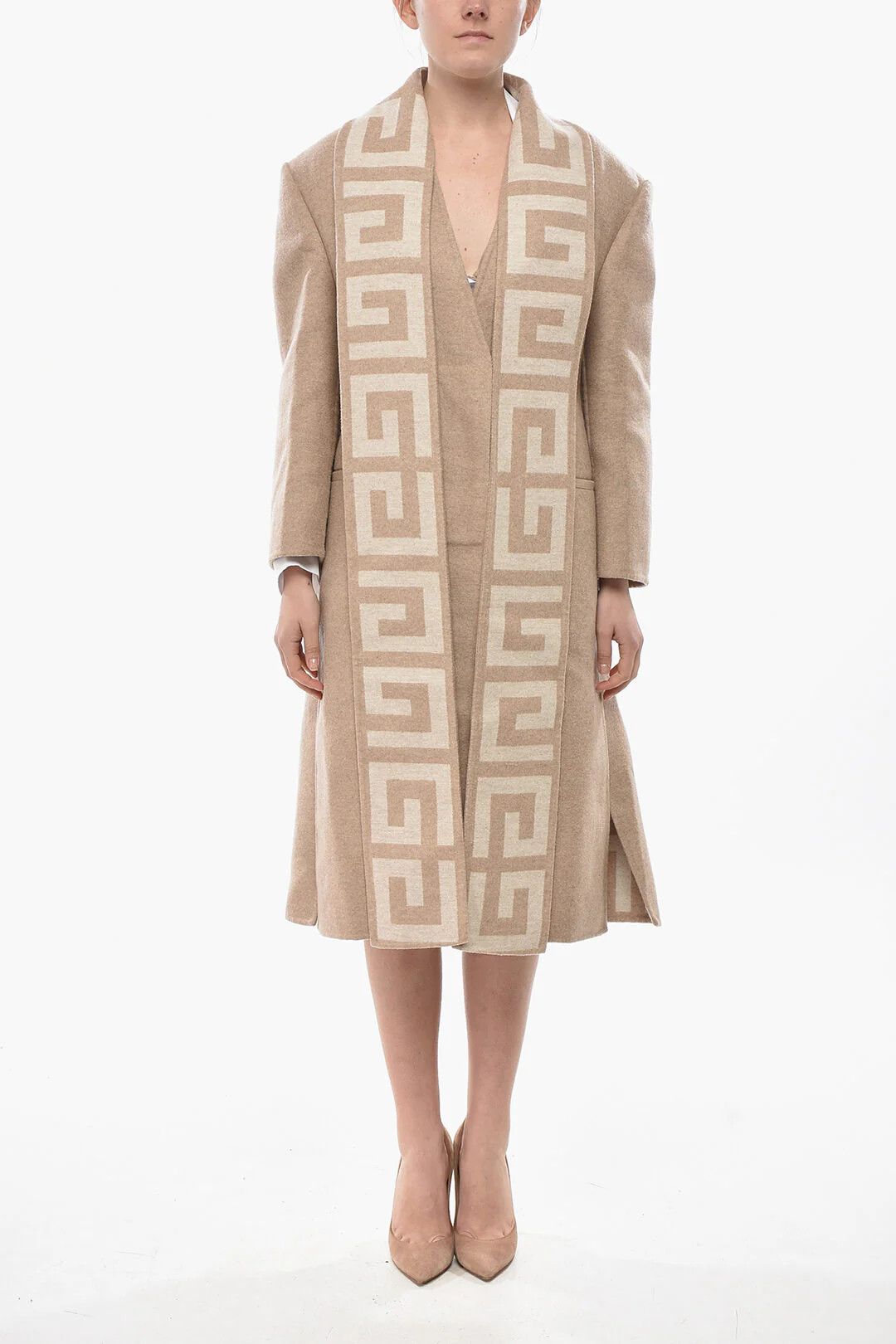 Givenchy og1mm0326 Short Tweed Coat in Beige Size S / US 4 / IT 40 - 1 Thumbnail