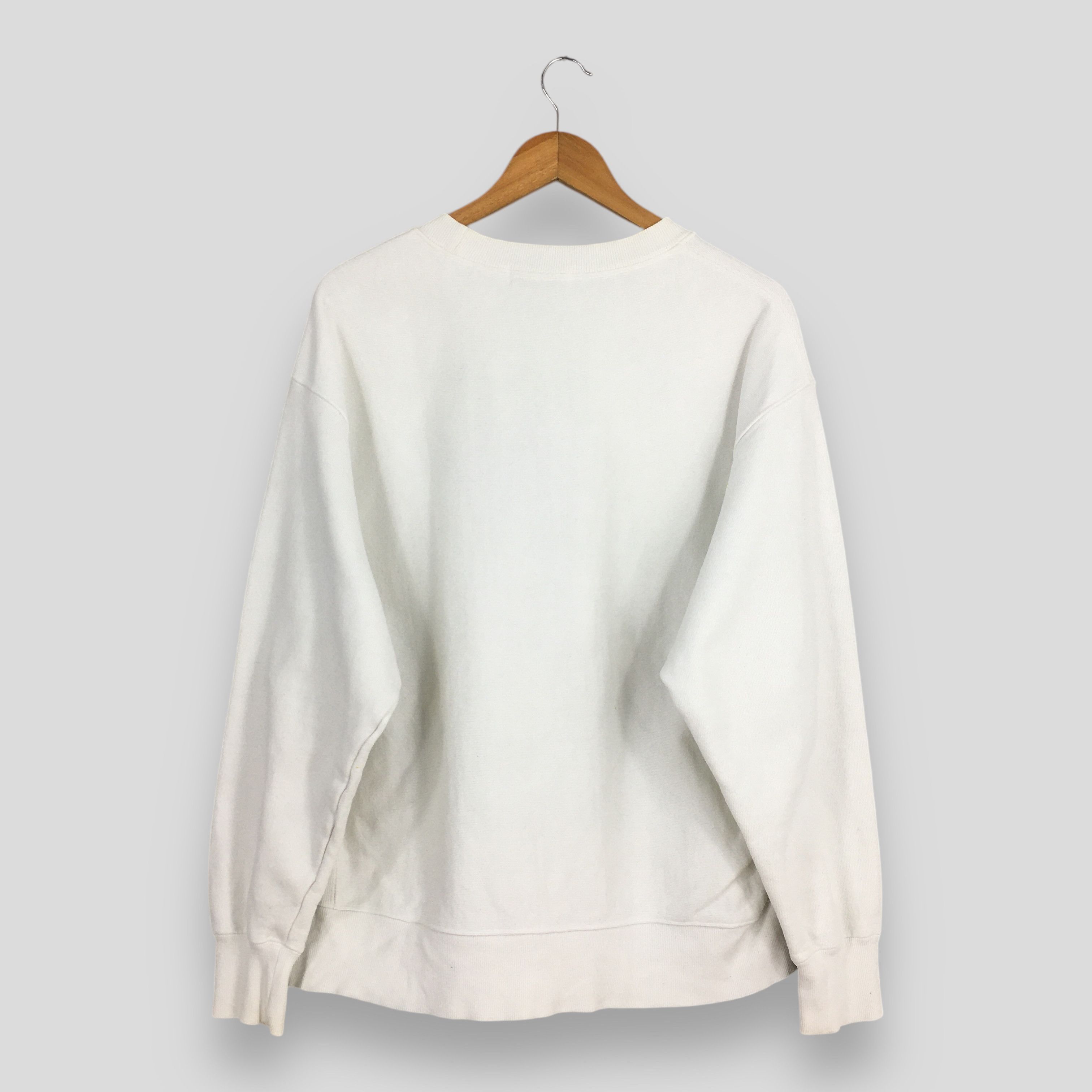 Guess × Vintage Vintage 1990's Guess Jeans White Sweatshirt Medium Size US M / EU 48-50 / 2 - 7 Thumbnail