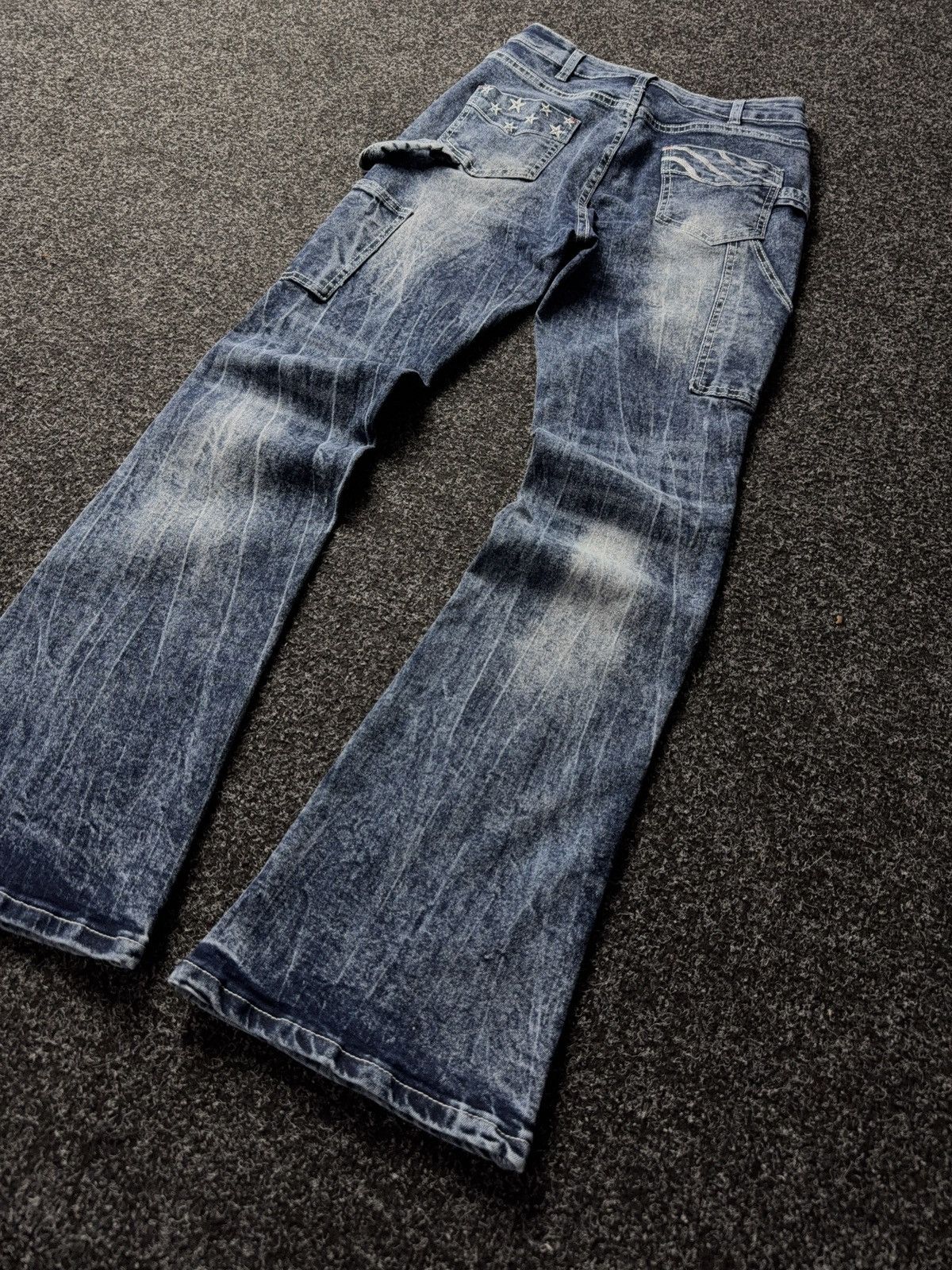 Japanese Brand × Vintage Vintage 90s Low Waist Flare Jeans Y2K Japanese Vibe Size 27" / US 4 / IT 40 - 9 Thumbnail