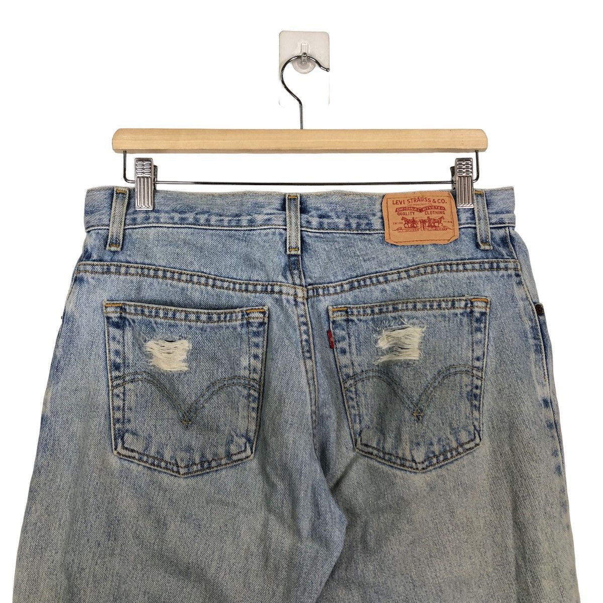 Levi's 🔥90’s Vintage Distressed Denim Jeans Levi’s Lot 550 Size US 32 / EU 48 - 9 Thumbnail