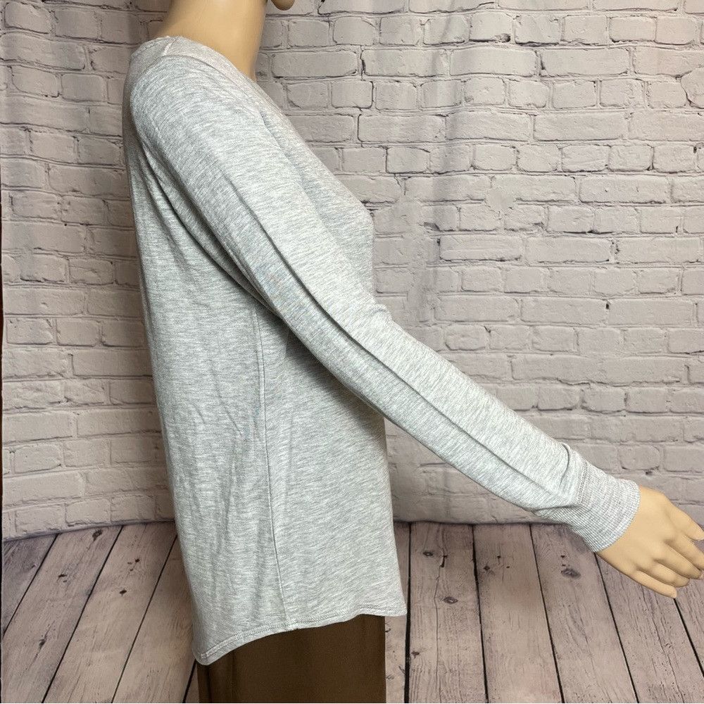 Other New Max Studio Sleepwear Grey Long Sleeve Top Size XS Size XS / US 0-2 / IT 36-38 - 3 Thumbnail