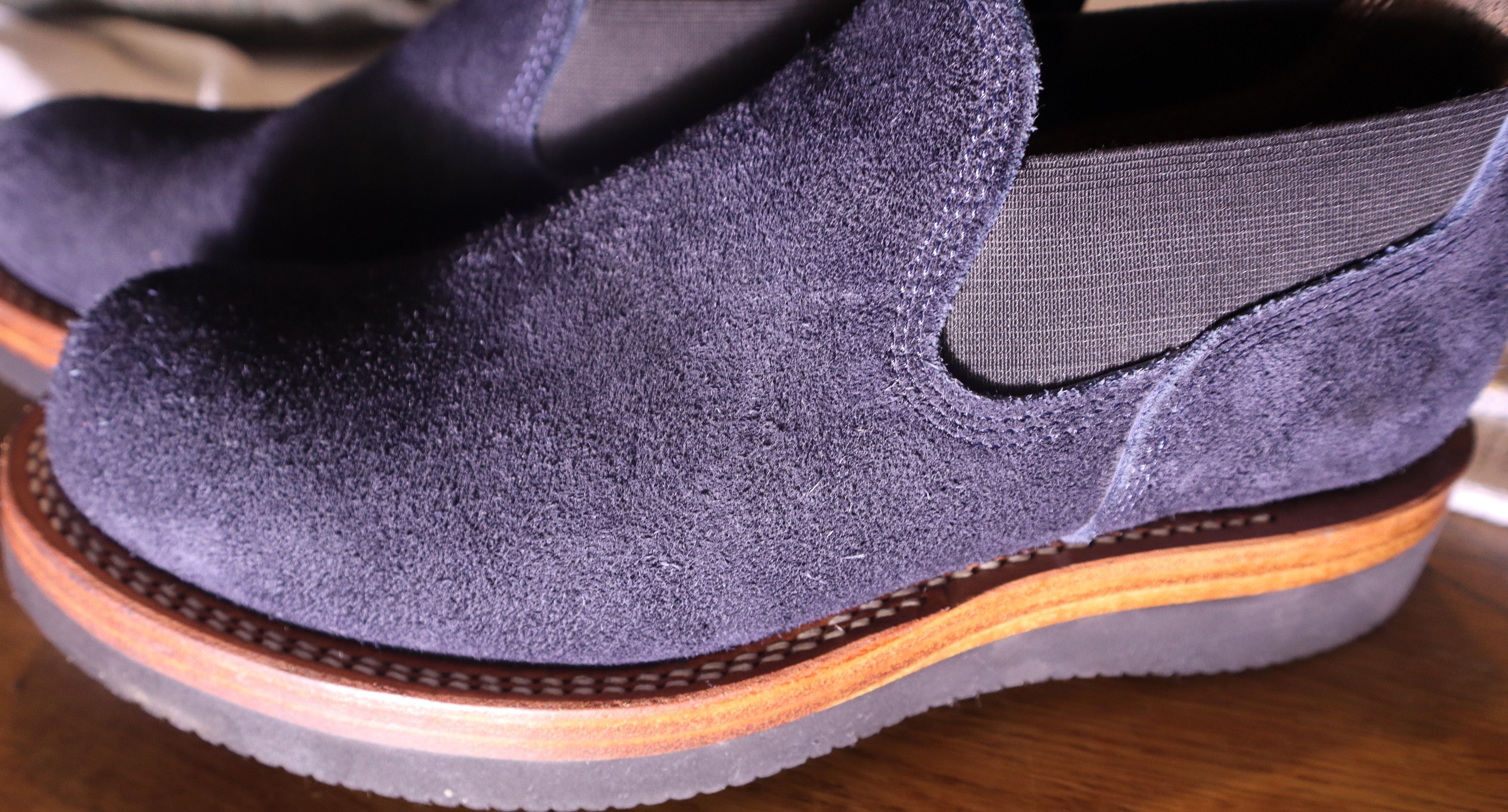 zerrows navy glove suede slip ons 9 EE wide Size US 9 / EU 42 - 7 Thumbnail