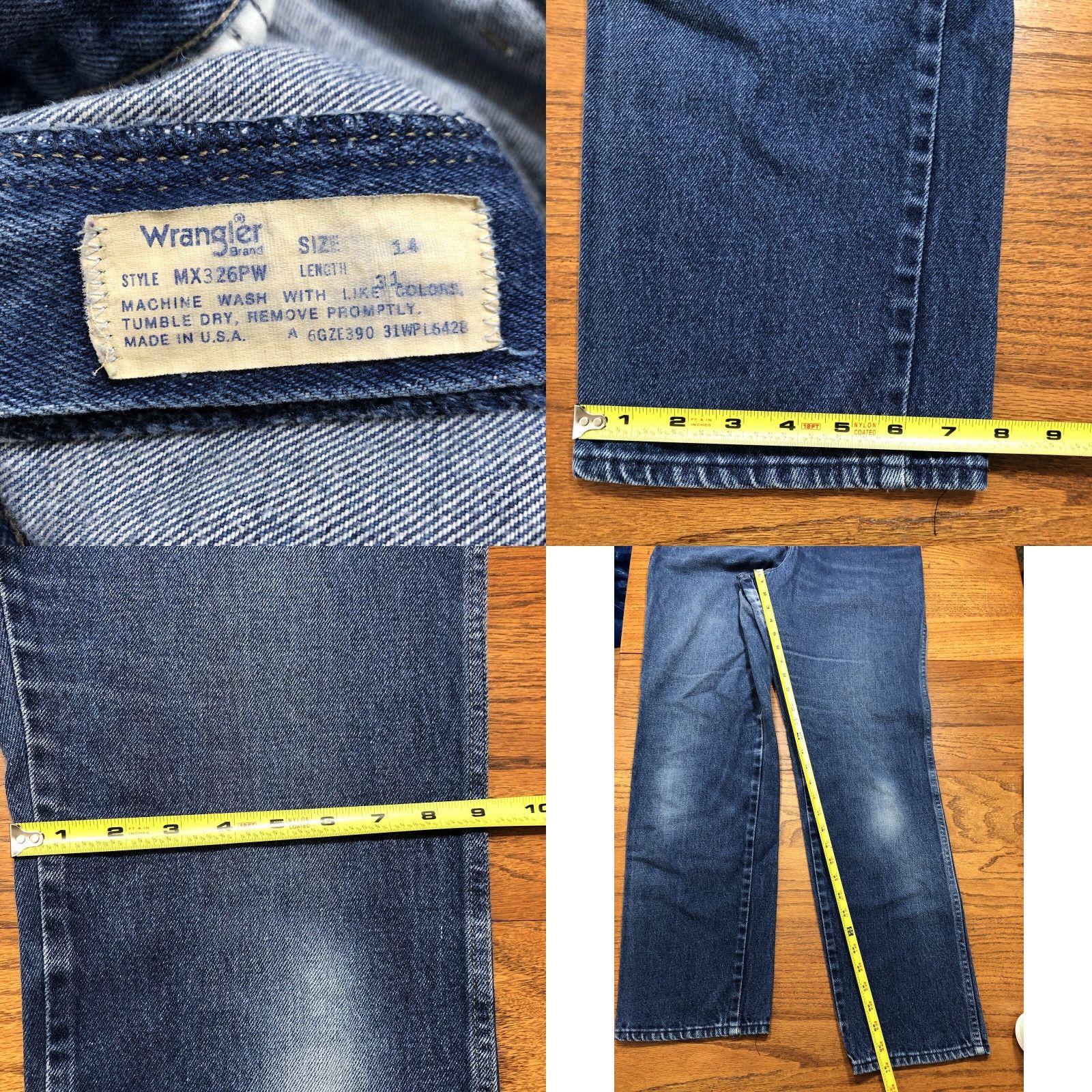 Wrangler VINTAGE Wrangler Jeans Denim Mom High Rise 1970s Talon USA Made Womens Tag 14 X 31 Size 30" / US 8 / IT 44 - 8 Thumbnail