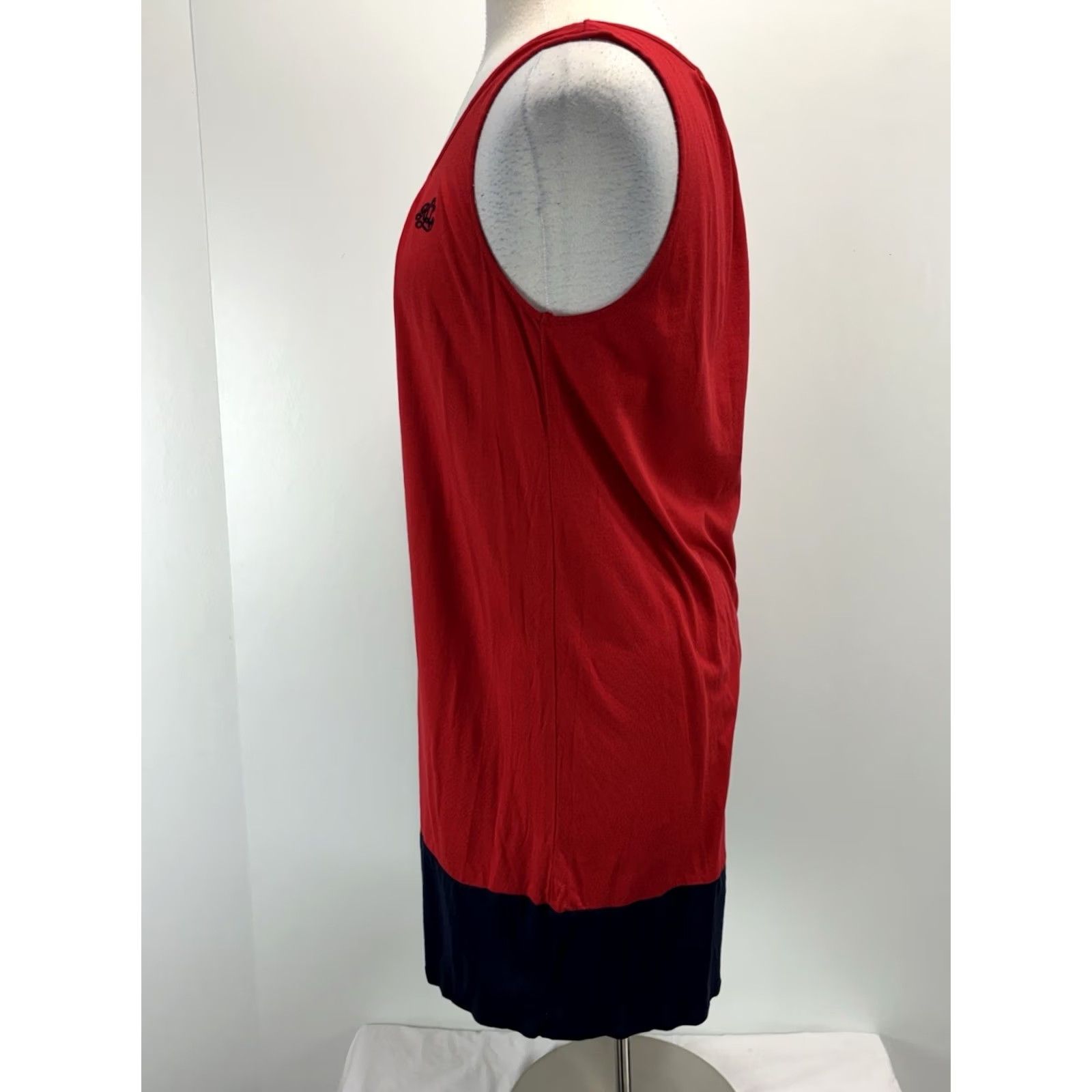 Ralph Lauren Lauren Ralph Lauren Nightgown Women’s M Red Sleeveless Monogram Navy Colorblock Classic Preppy Gown Mens? Womens Size 32" / US 10 / IT 46 - 2 Thumbnail
