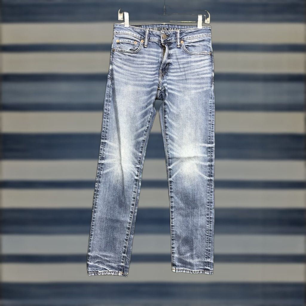 American Eagle Outfitters American Eagle Jeans Mens Airflex+ Slim Straight 28x32 Medium Wash Denim Casual Size US 28 / EU 44 - 1 Thumbnail