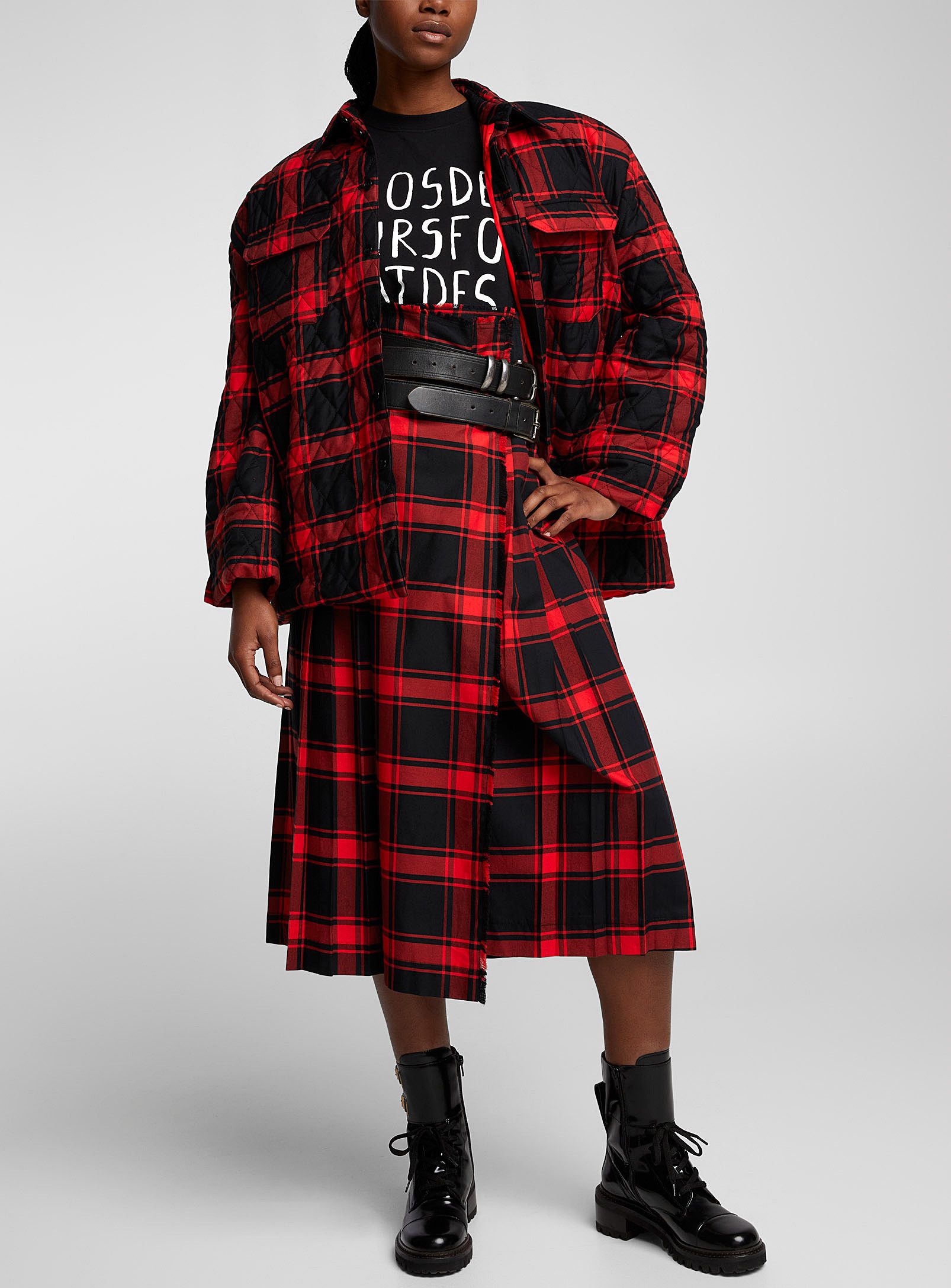 Other BNWT AW23 JEANNE FRIOT LONG TARTAN KILT S Size US 30 / EU 46 - 11 Thumbnail
