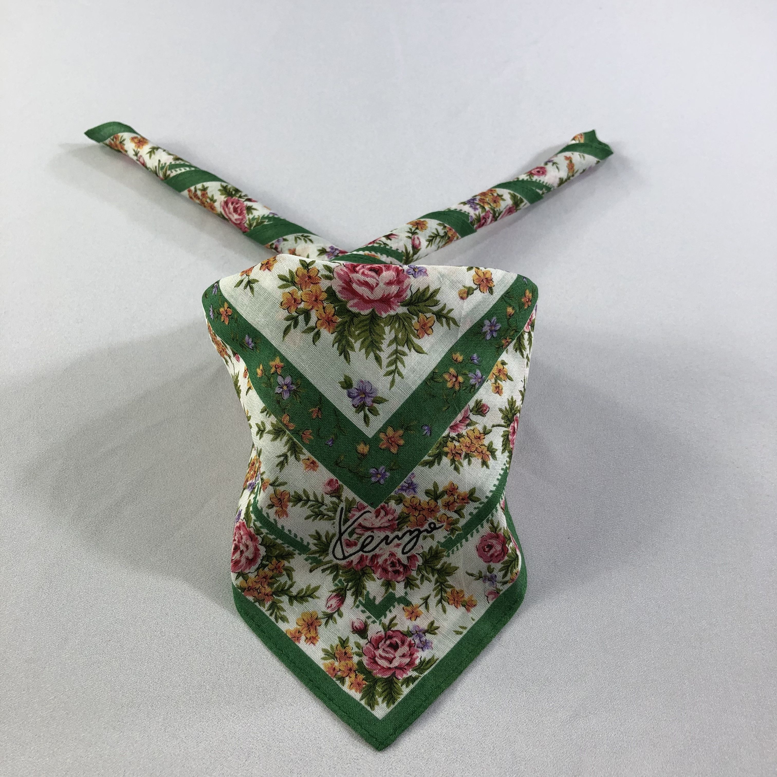 Kenzo Kenzo Floral Handkerchief Neckerchief Bandana H1737 Size ONE SIZE - 2 Thumbnail