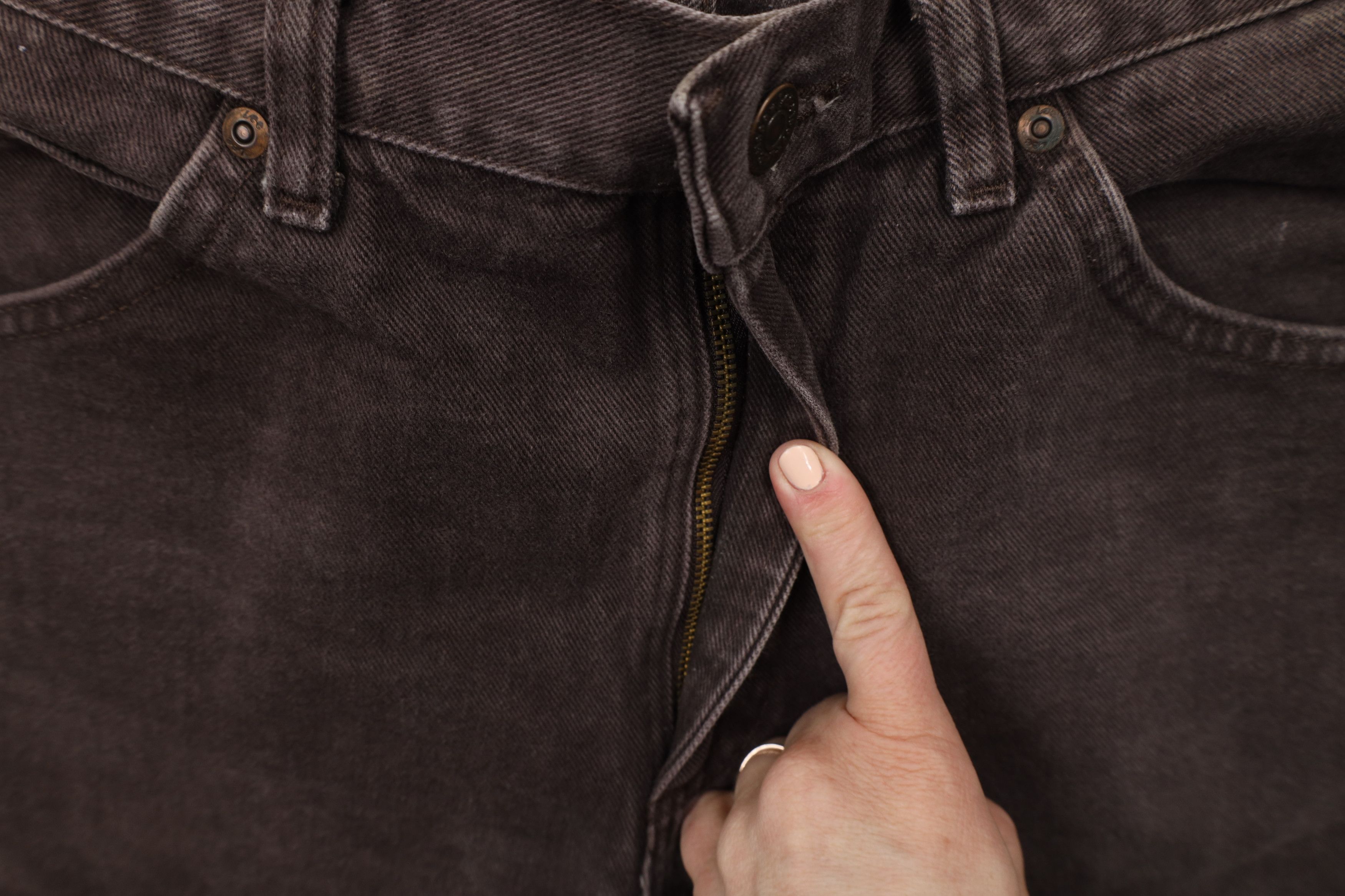 Lee × Vintage Vintage 90s Lee Straight Leg Denim Jeans Brown Cotton Size US 32 / EU 48 - 8 Thumbnail