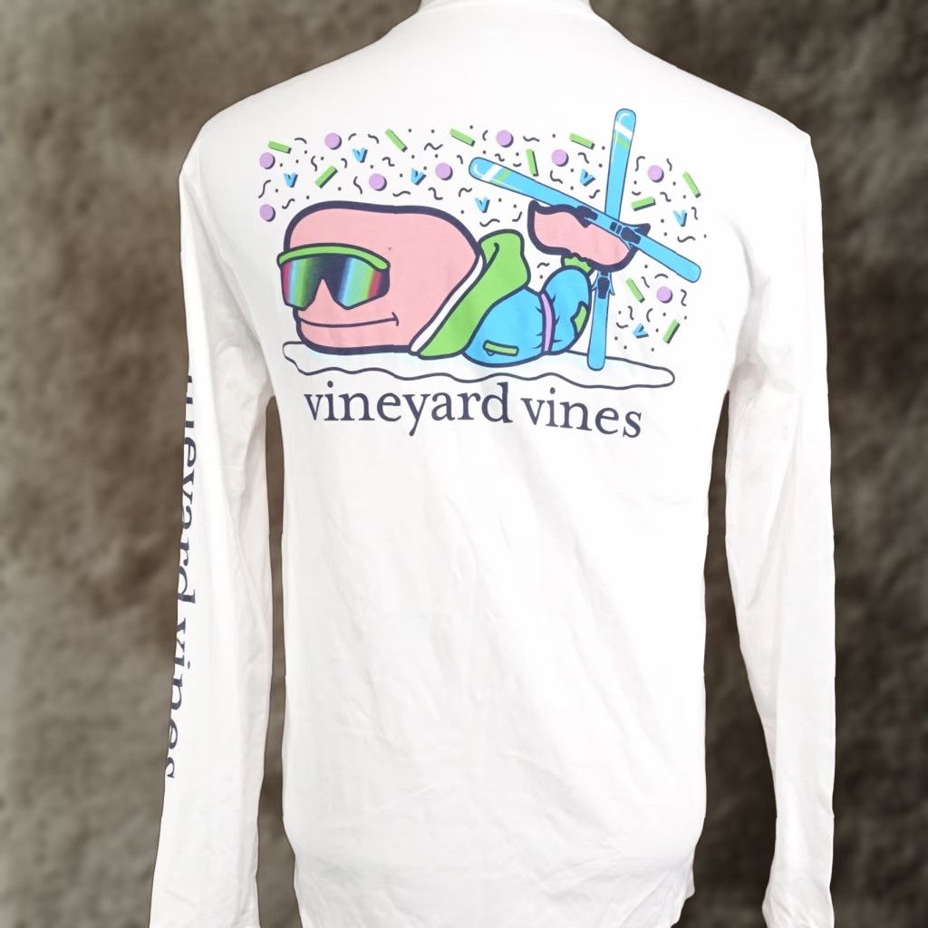 Vineyard Vines Vineyard Vines Shirt Mens XS White Graphic Pocket Long Sleeve Crew Neck Size US XS / EU 42 / 0 - 1 Thumbnail