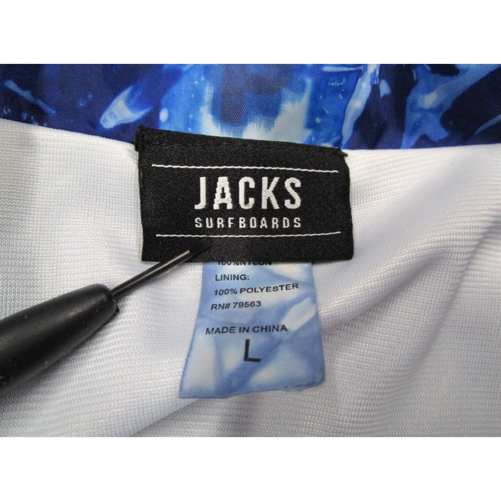 Vintage Jacks Surfboards Jacket Mens Large Blue Tie Dye Snap Up Surf Skate California Size US L / EU 52-54 / 3 - 3 Thumbnail