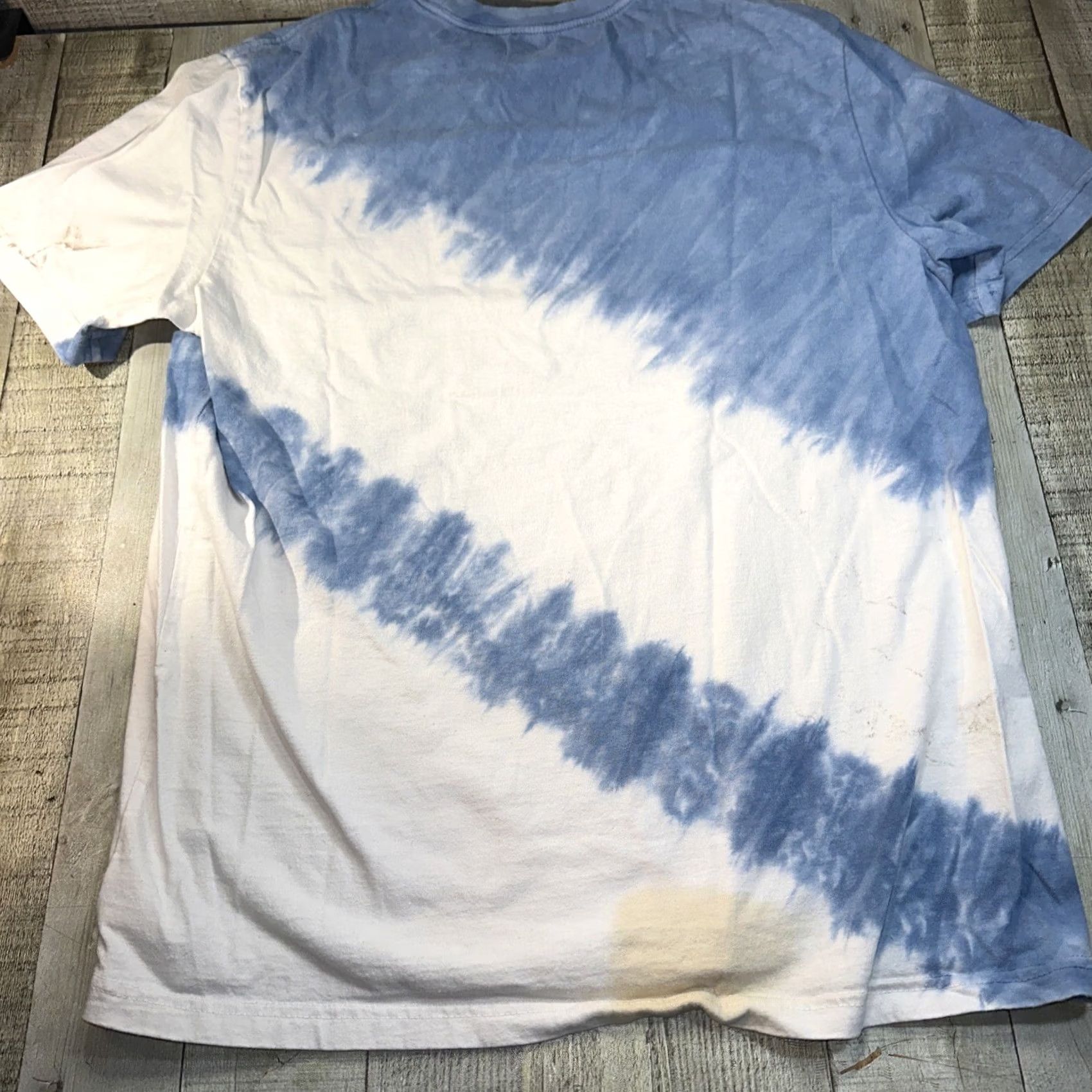 American Eagle Outfitters Men's American Eagle T Shirt Crewneck Short Sleeve Tye Dye Logo Size M Blue & White Size US M / EU 48-50 / 2 - 6 Thumbnail