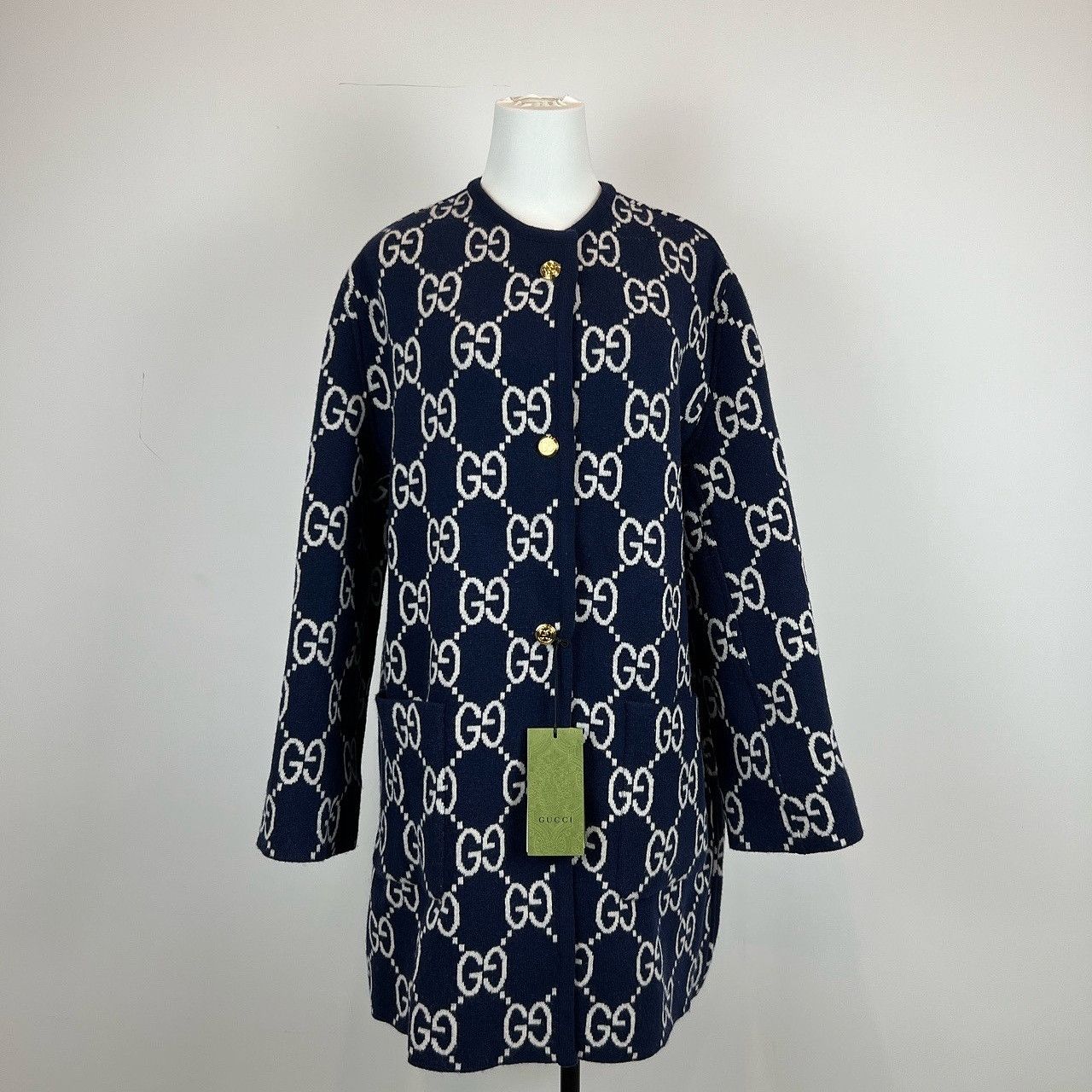 Gucci Gucci GG Monogram Reversible Knit Coat Size L Size L / US 10 / IT 46 - 1 Thumbnail