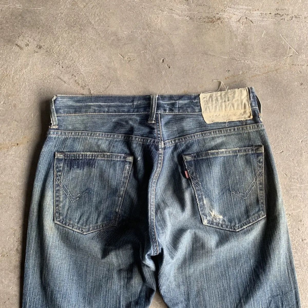 Vintage 🔥THRASHED! FLARE/BOOTCUT VTG EDWIN 401XX Jeans Denim Pants Size US 32 / EU 48 - 12 Thumbnail