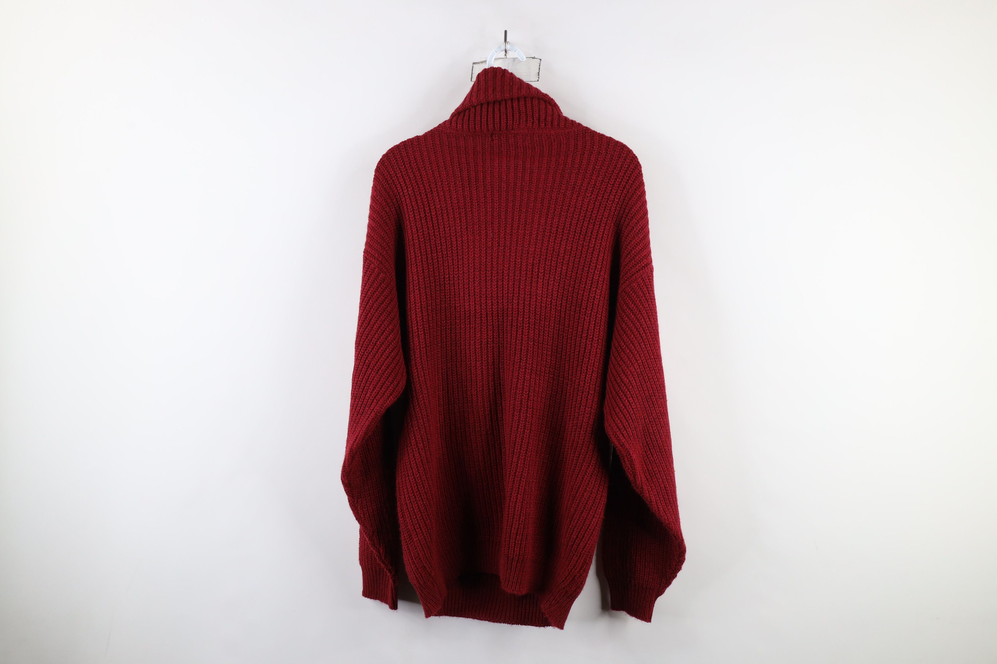 Vintage Vintage 70s Streetwear Chunky Ribbed Knit Shawl Sweater USA Size US L / EU 52-54 / 3 - 7 Thumbnail
