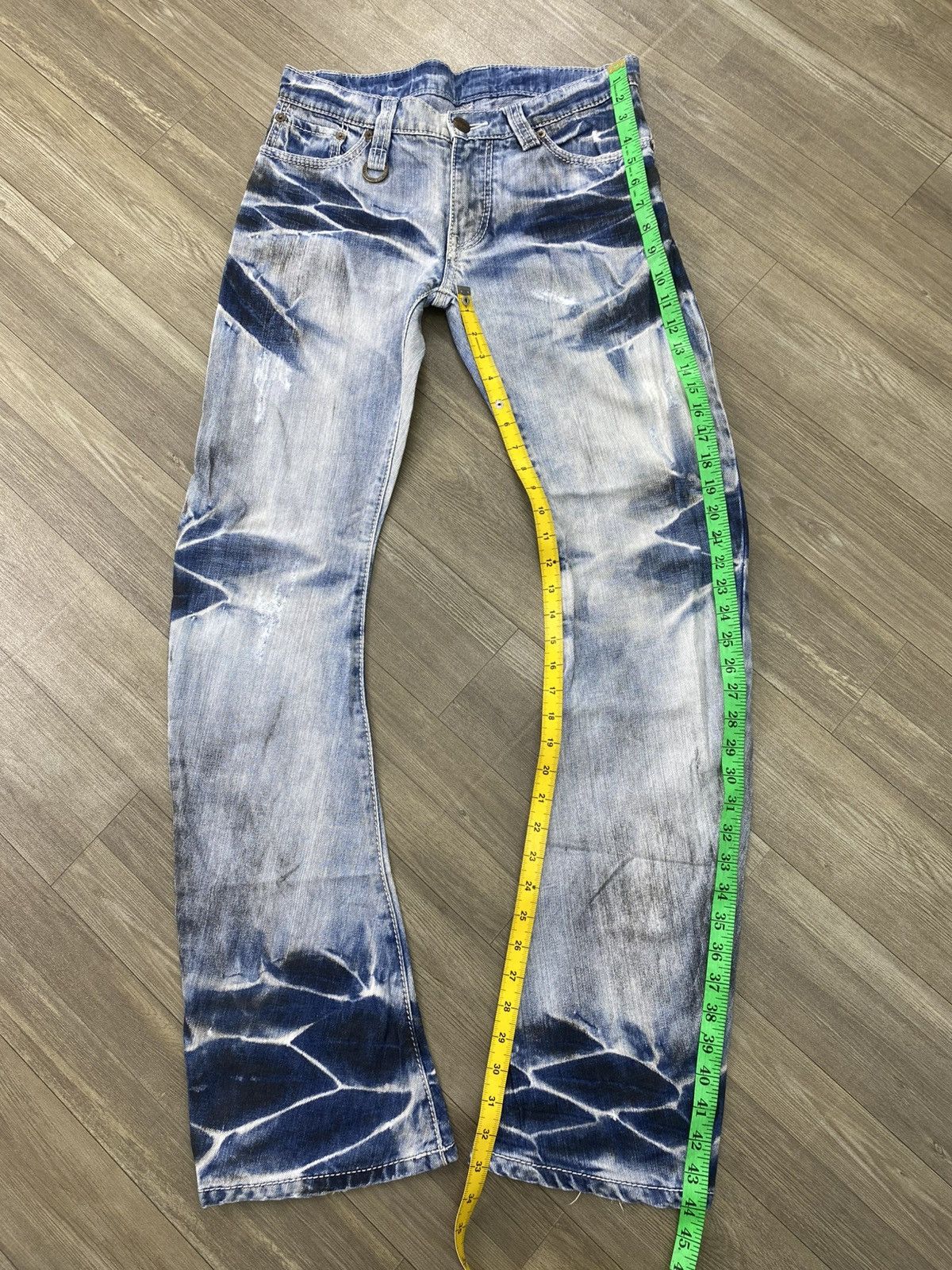 BUFFALO BOBS Buffalo Bobs Clawmark Curve Distressed Mudwash Flared Jeans Size US 32 / EU 48 - 25 Thumbnail