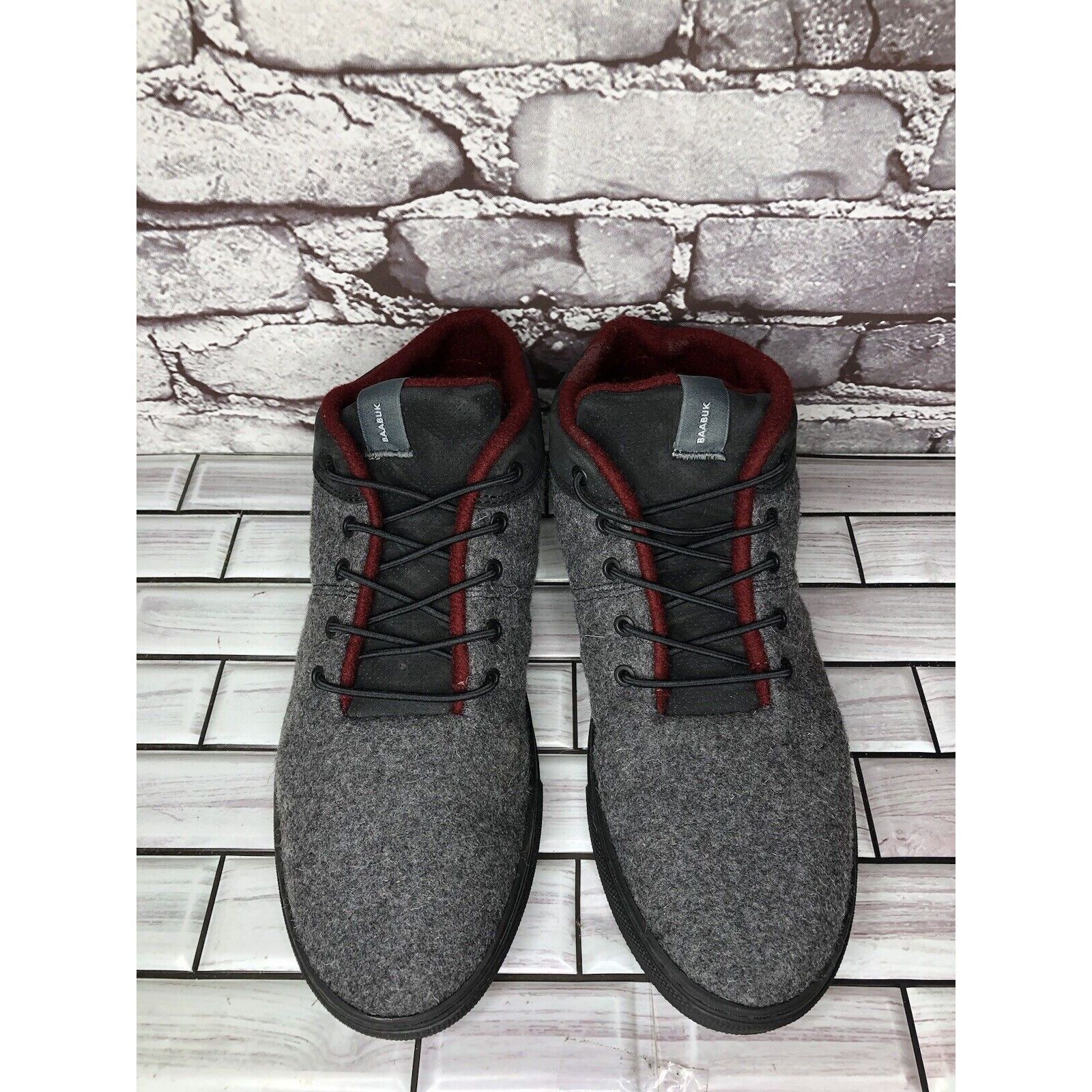 Other Baabuk Sky Wooler Gray High Top Wool Fabric Sneakers Shoes M Size US 9 / EU 42 - 16 Thumbnail