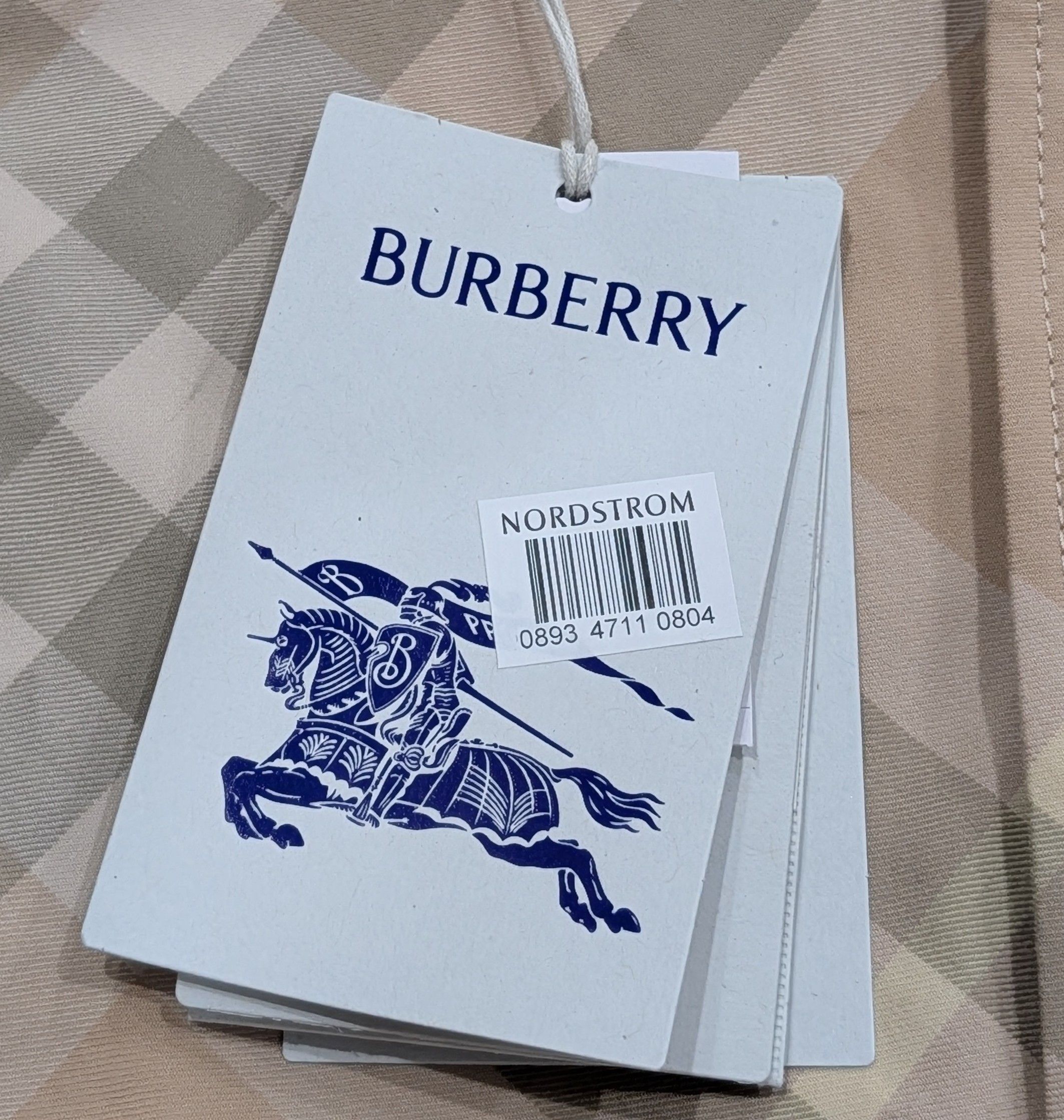 Burberry Burberry Checked Cotton SS Button Up Shirt Flax IP Large Size US L / EU 52-54 / 3 - 6 Thumbnail