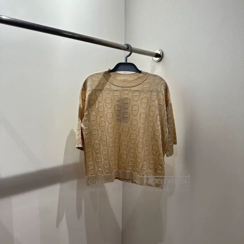 Hermes Hermes All-Over Pig Nose Print Silk Short Sleeve Size XS / US 0-2 / IT 36-38 - 1 Thumbnail