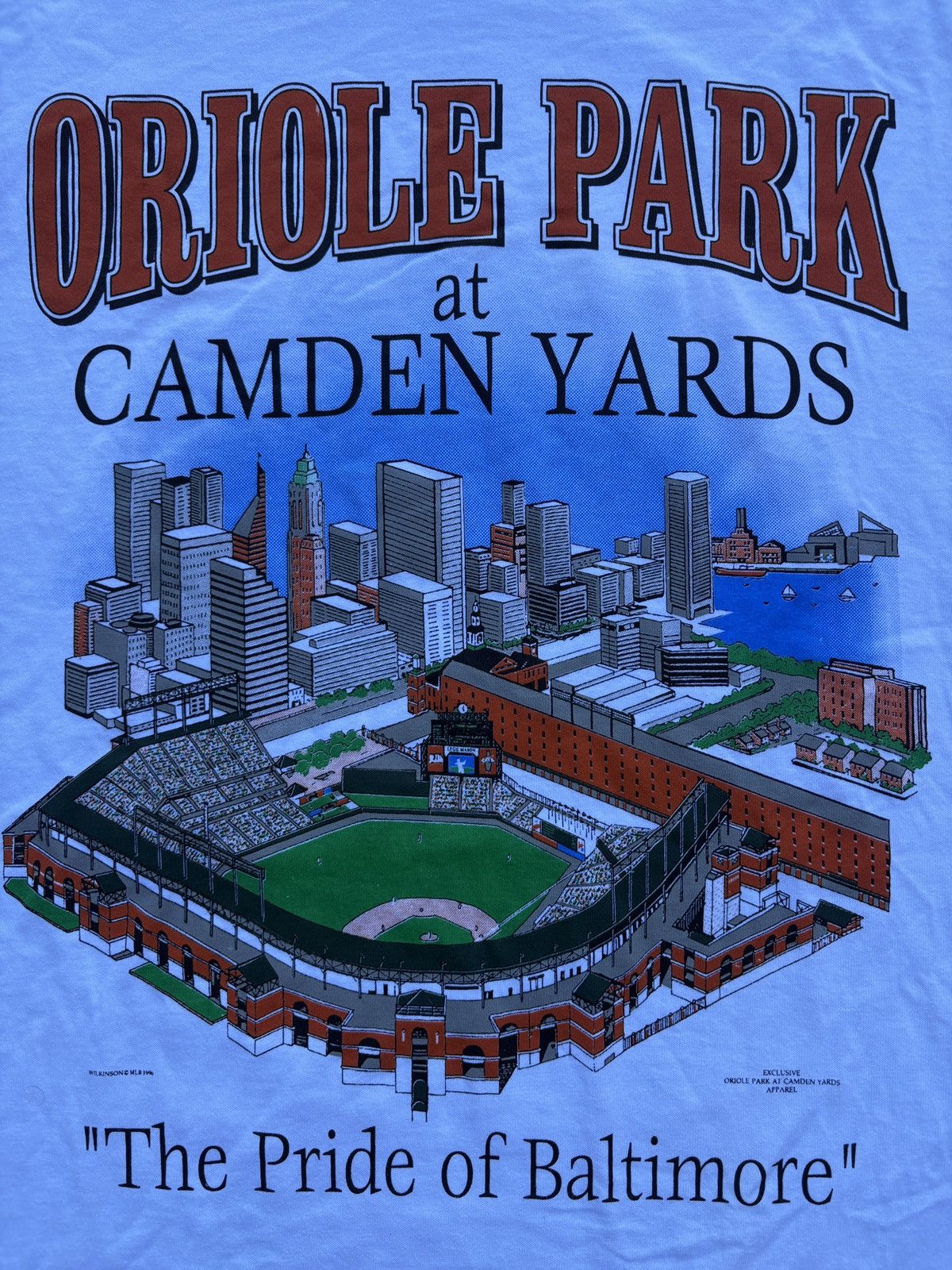 MLB Vintage 1996 Delta “The Pride of Baltimore” T-Shirt Size XL Size US XL / EU 56 / 4 - 4 Thumbnail