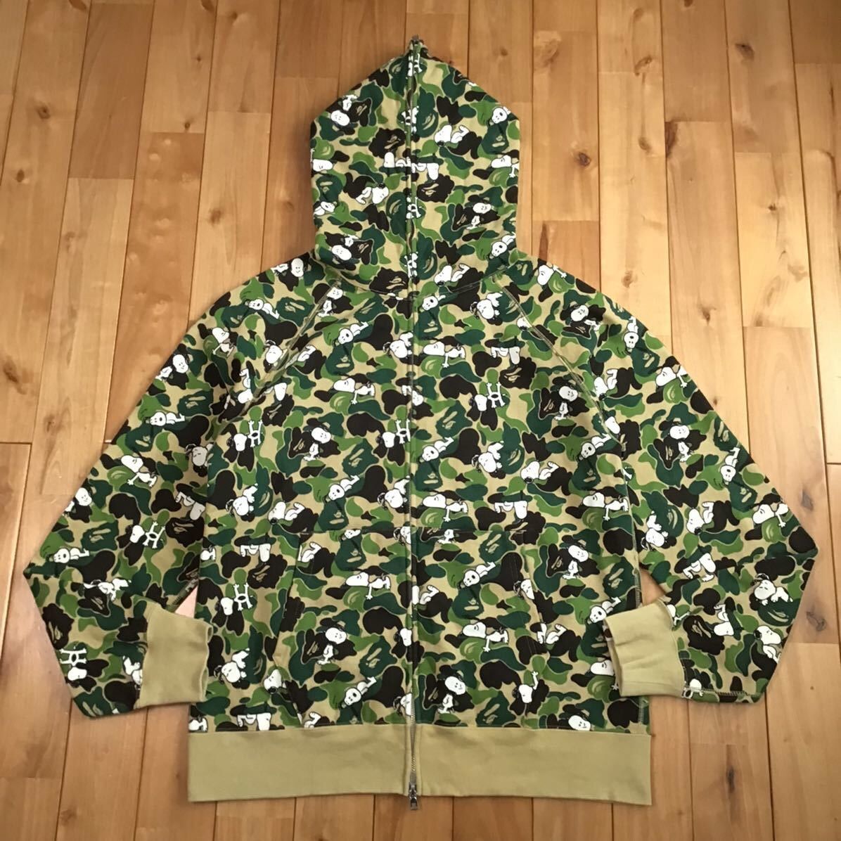 Bape BAPE × Peanuts Snoopy ABC camo full zip hoodie a bathing ape