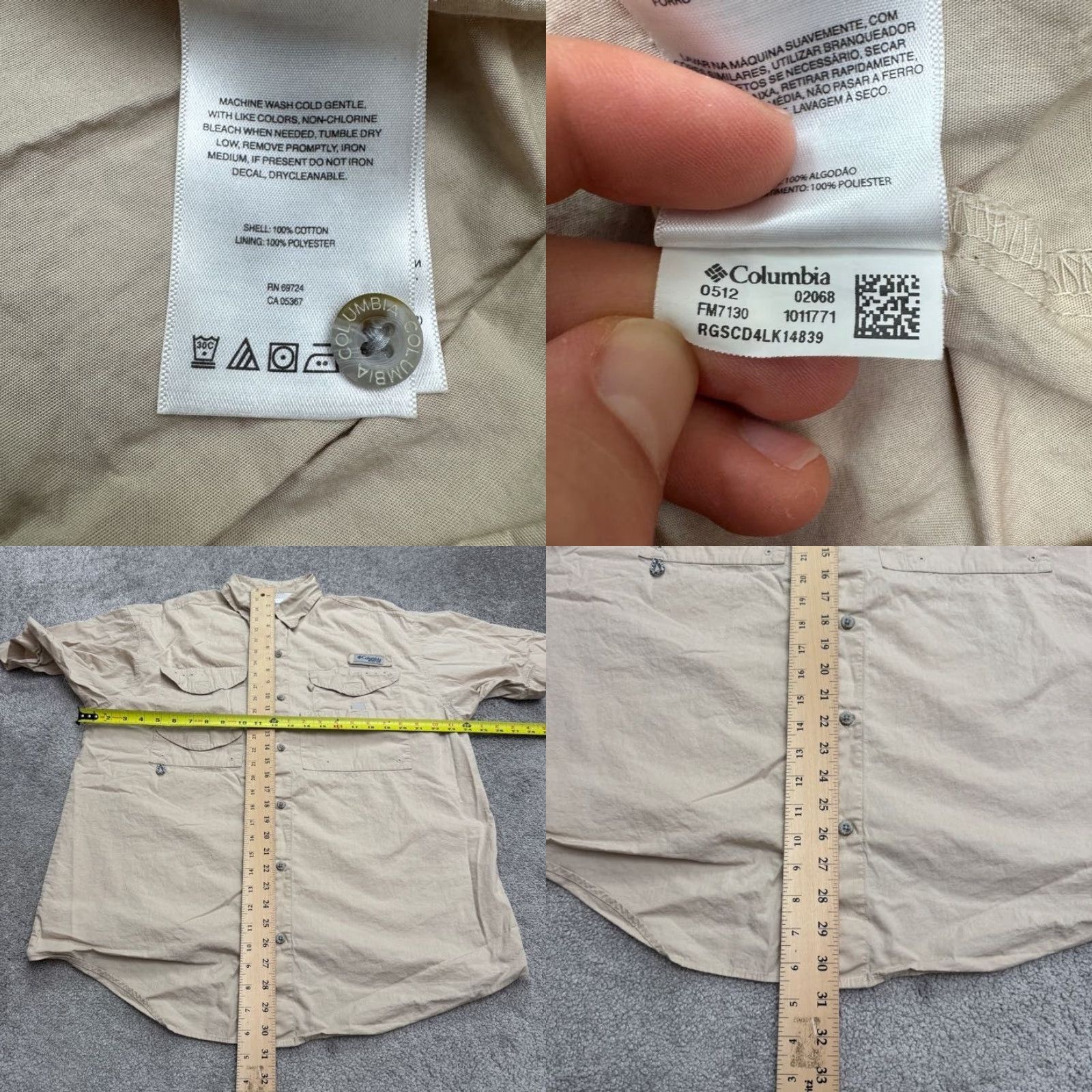 Vintage VINTAGE Columbia PFG Bonehead II Fishing Shirt Mens Medium Beige Cotton Outdoor Camping All Seasons Size US M / EU 48-50 / 2 - 8 Thumbnail
