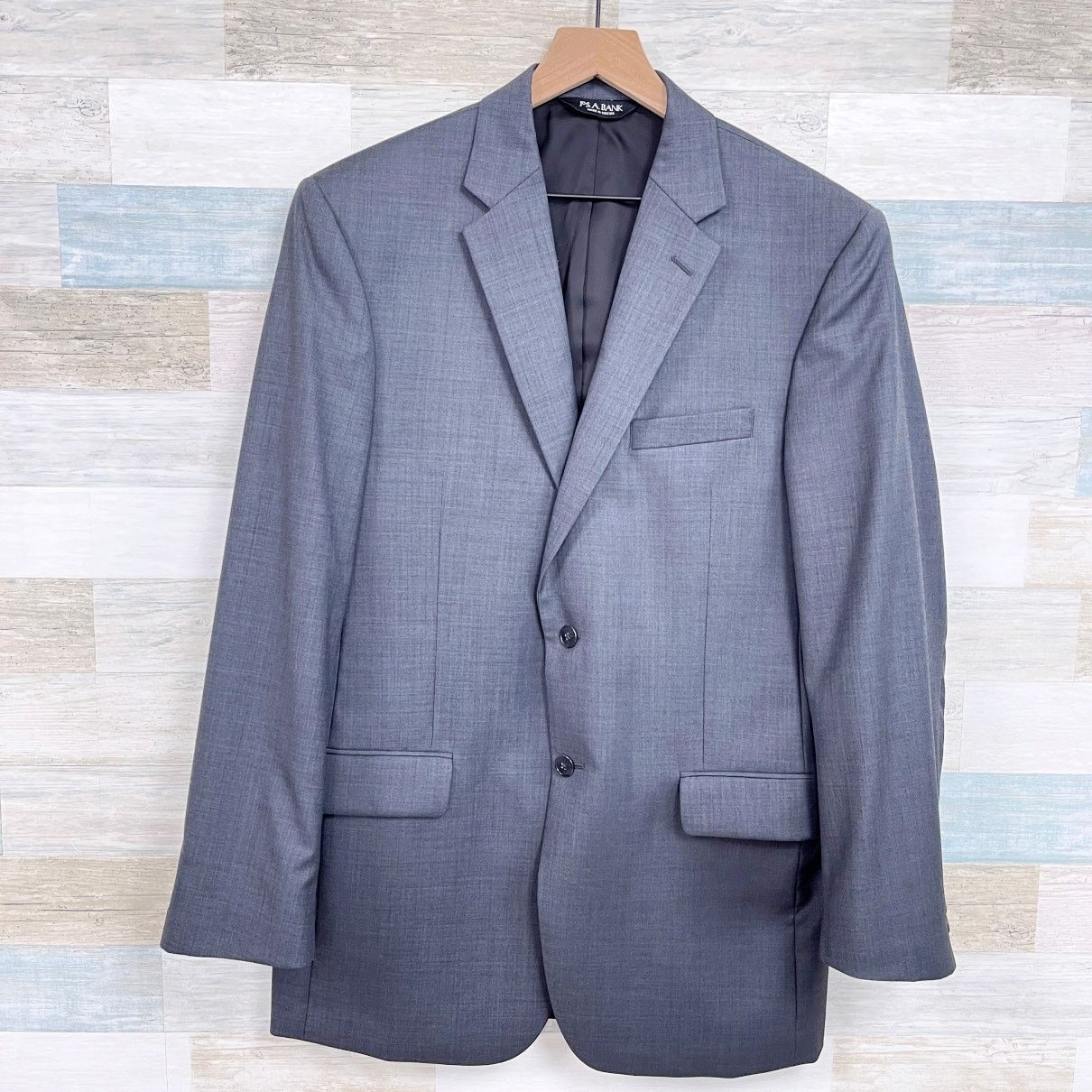 Jos. A. Bank Jos A Bank Travelers Tailored Fit Suit Gray Mens 41L Size 40L - 2 Thumbnail