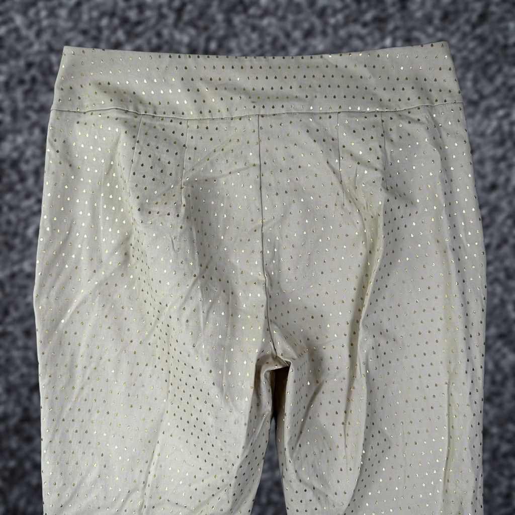 Vintage Lane Bryant Ankle Pants Beige Gold Women's 16 Skinny Flat Front Pull On Pockets Regular Inseam 29 Theme Classic Style Ankle Pants Size 38" / US 16 / IT 52 - 1 Thumbnail