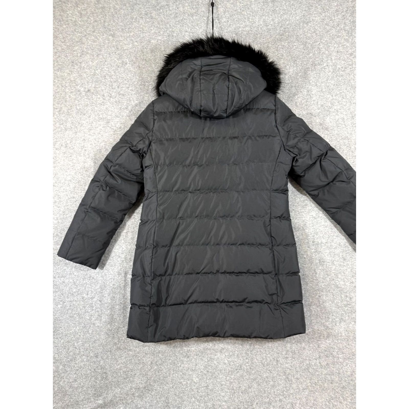 Lands' End Lands' End Down Parka Coat Womens S/6-8 Black Faux Fur Hood Insulated Puffer Long Sleeve Size S / US 4 / IT 40 - 6 Thumbnail