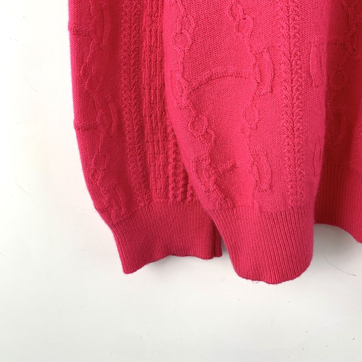 Hermes Hermes Red Horseshoe Jacquard Long Sleeve Knit Sweater K26WX Size S / US 4 / IT 40 - 4 Thumbnail