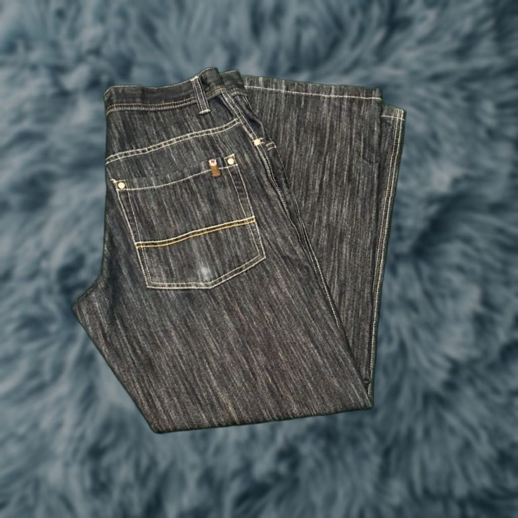 VINTAGE Southpole Jeans Baggy Wide-Leg Dark Wash 30x31 Mens Grunge Y2K Skater Hip Hop Punk Vintage VTG Mens
