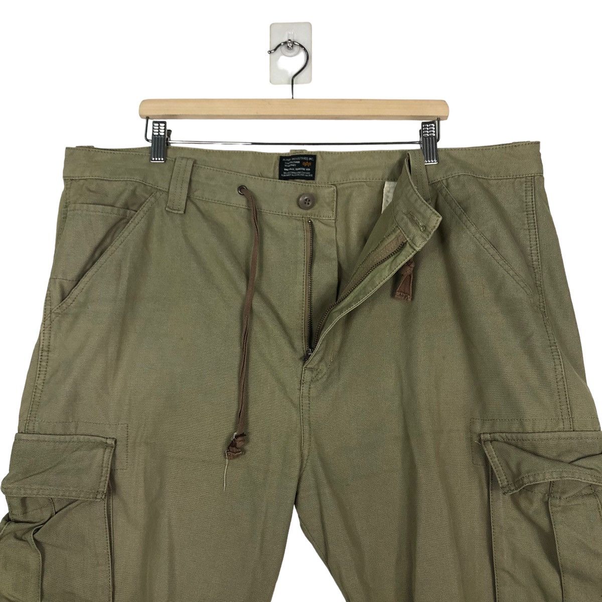 Alpha Industries 🔥Cropped Biker Pants Cargo Alpha Industries Pocket Bondage Size US 42 / EU 58 - 10 Thumbnail