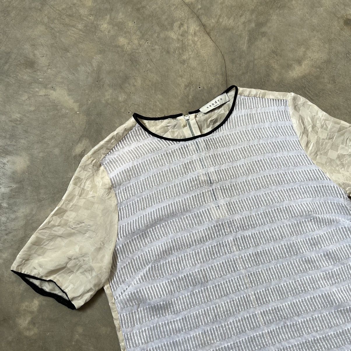 Sandro Sandro Mesh Blouse T-Shirt Size M / US 6-8 / IT 42-44 - 3 Thumbnail
