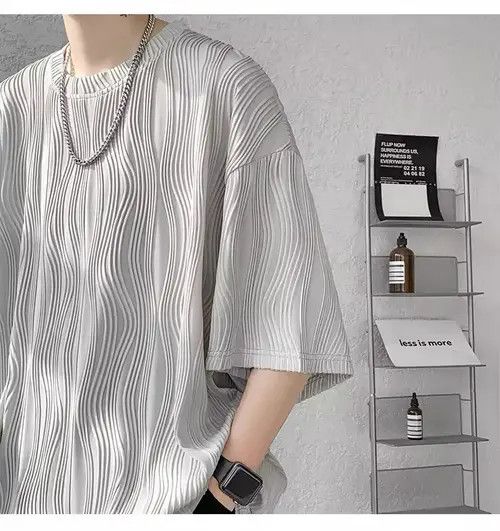 Japanese Brand Hayakawa x eko 💎 Korean Wave Pleated Relaxed Tee T-shirt Size US S / EU 44-46 / 1 - 2 Thumbnail