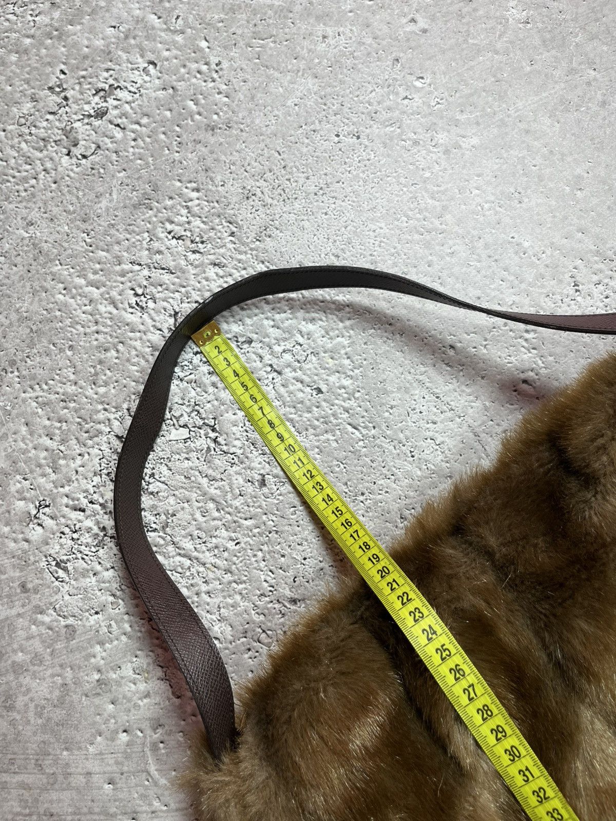 Other Y2K Faux Fur Brown Shoulder Bag 42x28 cm Vintage Style Size ONE SIZE - 12 Thumbnail