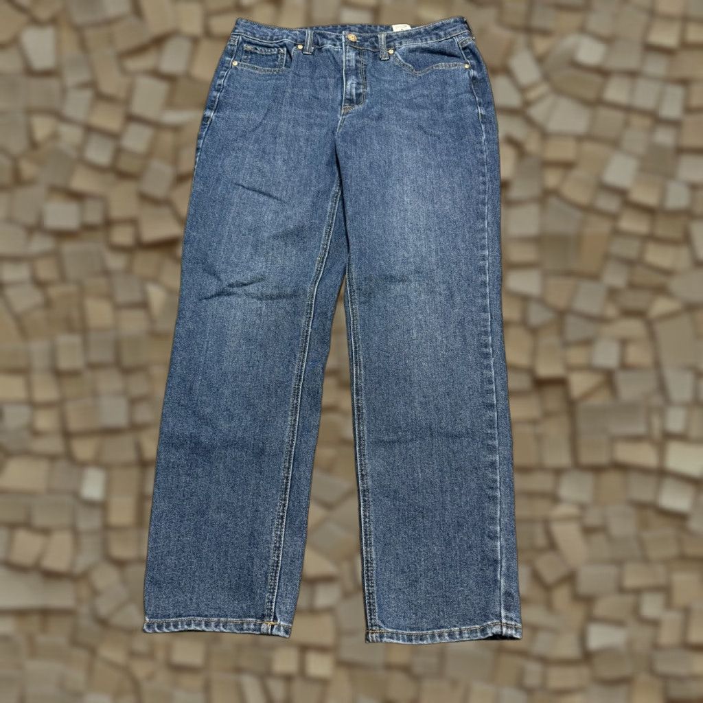 Vintage Seven 7 Jeans Women's Size 10 Blue Denim Slim Straight Leg High Rise Medium Wash Jeans Size 32" / US 10 / IT 46 - 1 Thumbnail