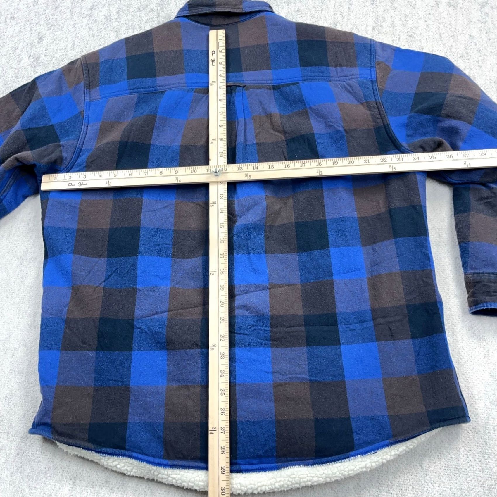 Vintage RedHead Shacket Men L Blue Buffalo Plaid Sherpa Lined Over Shirt Jacket Quilted Pockets Logo Fall Spring Winter Casual Workwear Vintage Size US L / EU 52-54 / 3 - 7 Thumbnail