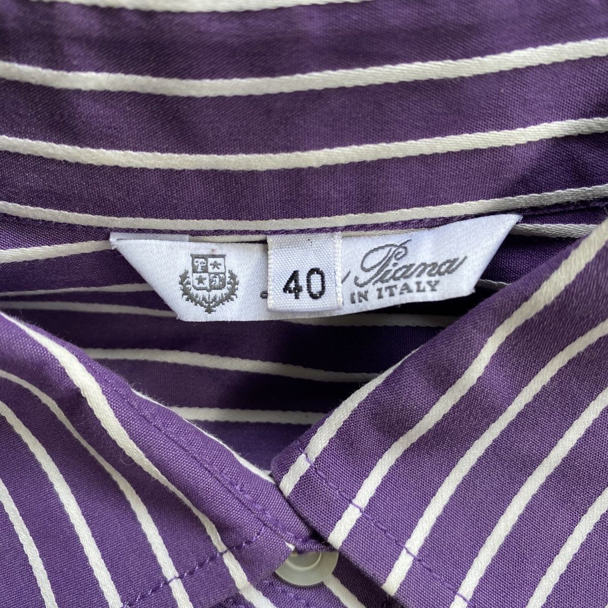 Loro Piana Loro Piana Stripe Purpel Button Ups Shirt Size S / US 4 / IT 40 - 7 Thumbnail