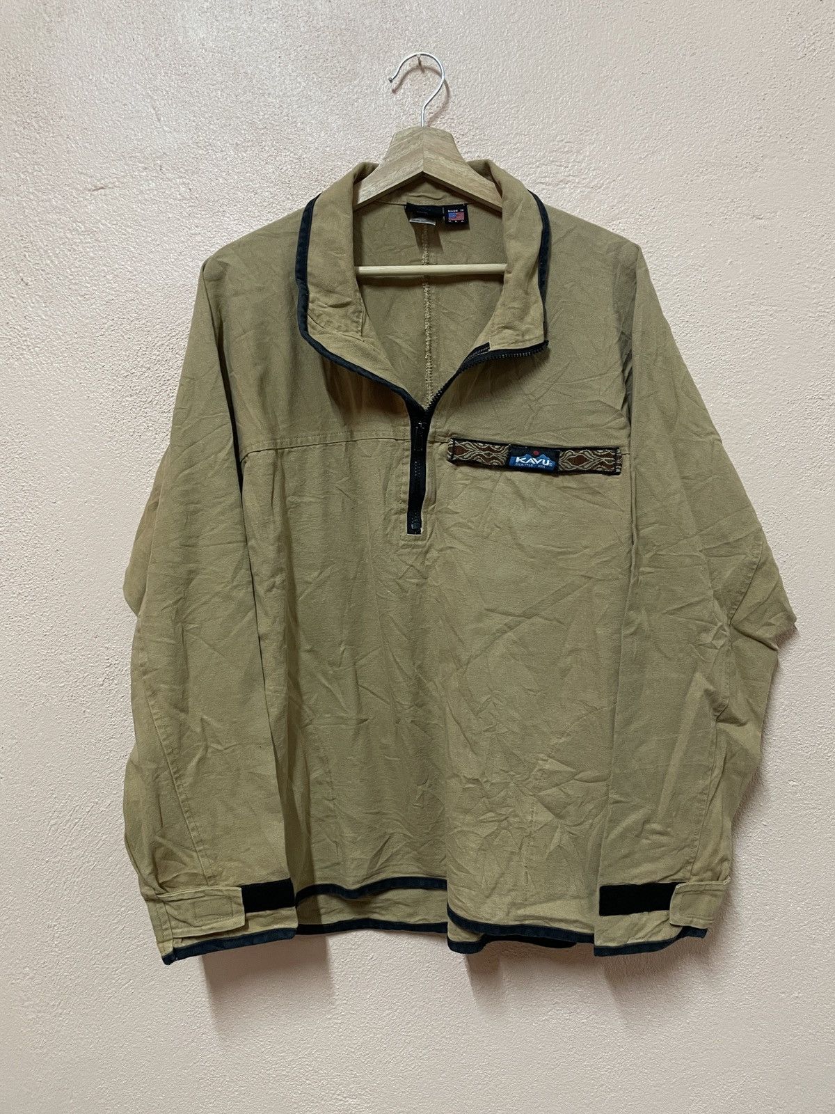 KAVU × Patagonia × Urban Outfitters Kavu Seattle USA Canvas Pullover Zip Jacket Mens Large Brown Size US L / EU 52-54 / 3 - 2 Thumbnail