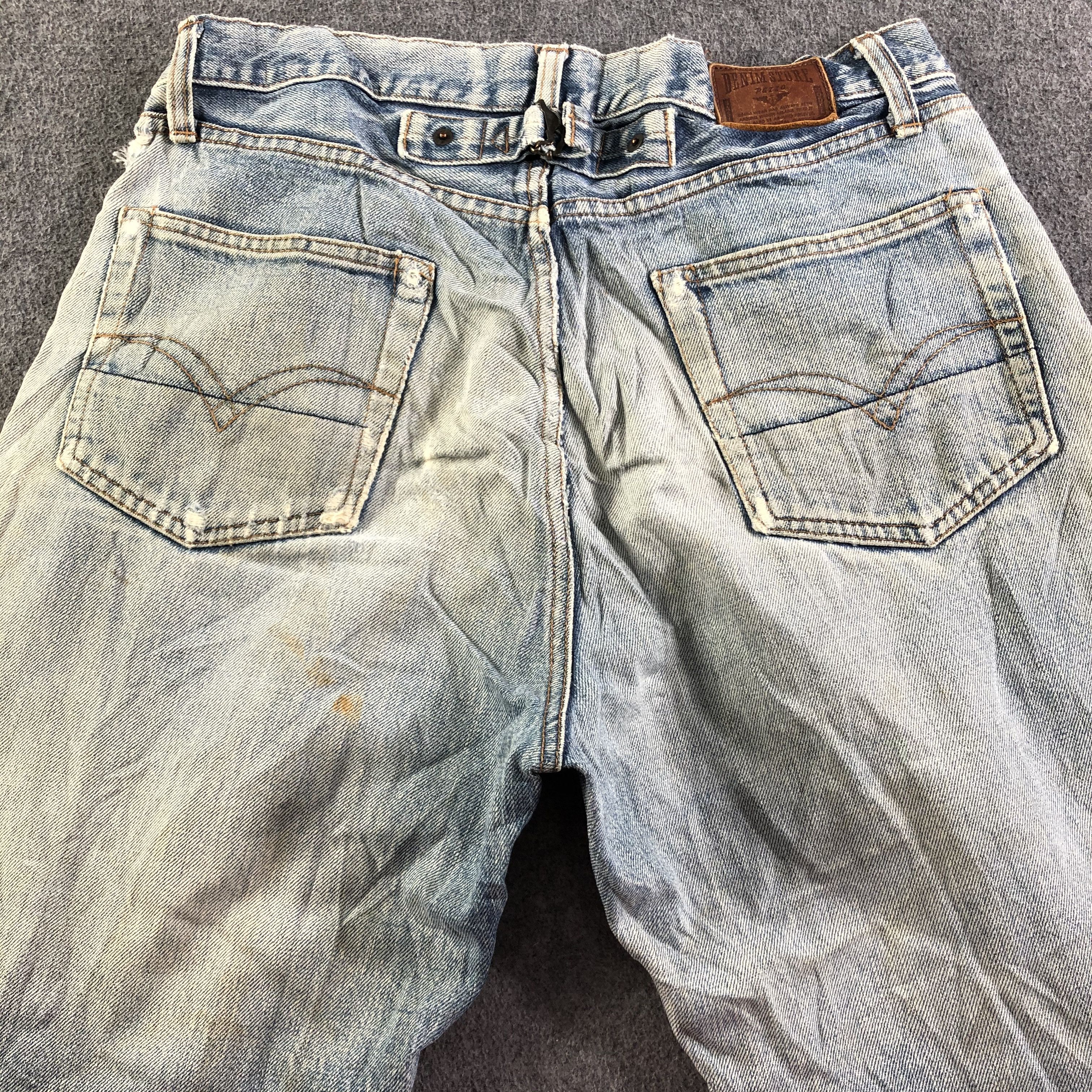 Pazzo Vintage Distress Light Wash Pazzo Jeans-J4018 Size US 33 - 4 Thumbnail